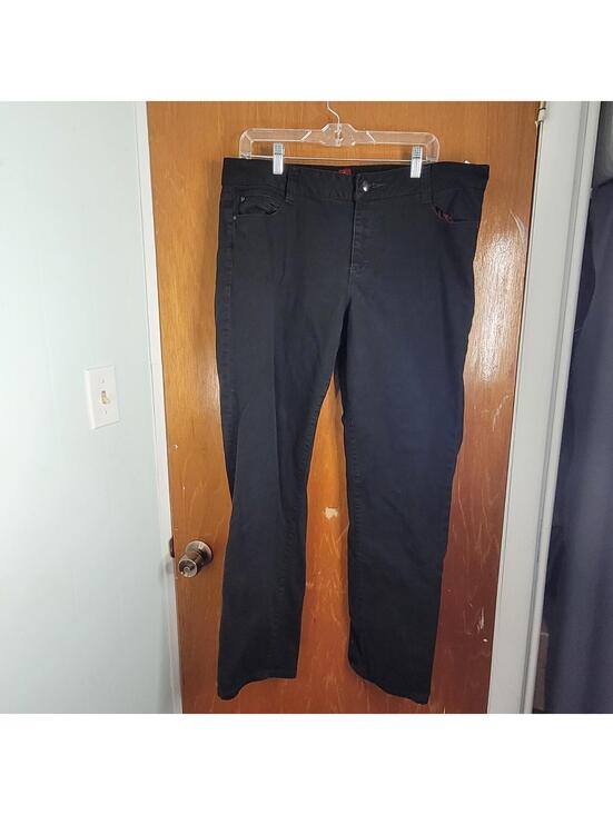 OOH LA LA Denim - Ooh La La Couture Sasson Jeans Womens Sz 16 Black Straight Leg Hustle Ladies VTG